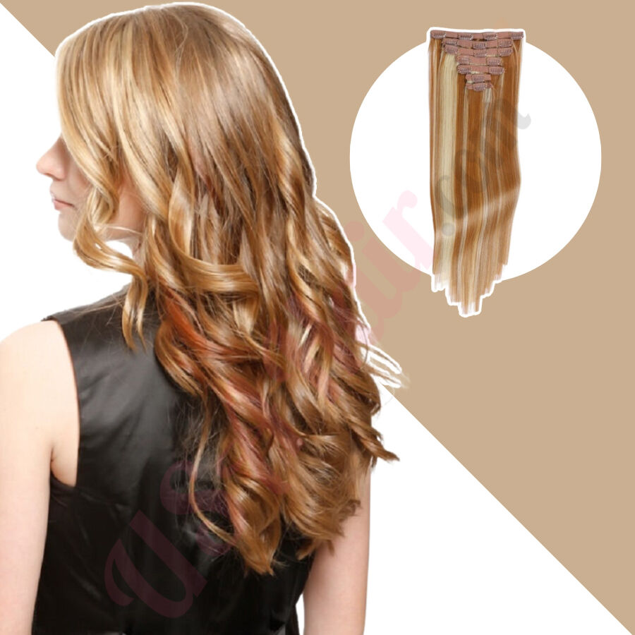 Reddish Brown authentic to Sandy Blonde Clip in Extension